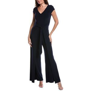 Joseph Ribkoff Womens Tie Front Jumpsuit, Blue